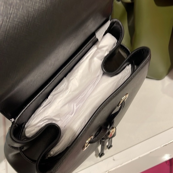 Kate Spade Lizzie Medium Flap Backpack Black - Picture 9 of 16